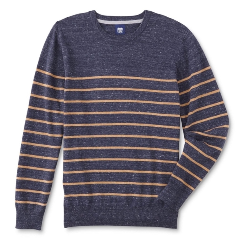 Route 66 Striped Heathered Sweater